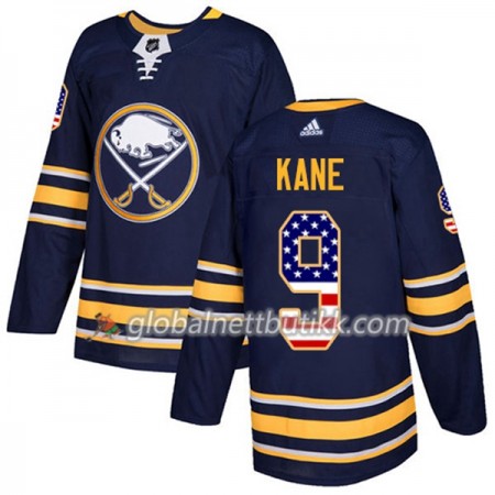 Buffalo Sabres Hockeydrakt Evander Kane 9 2017-2018 USA Flag Fashion Blå Adidas Authentic - Herre